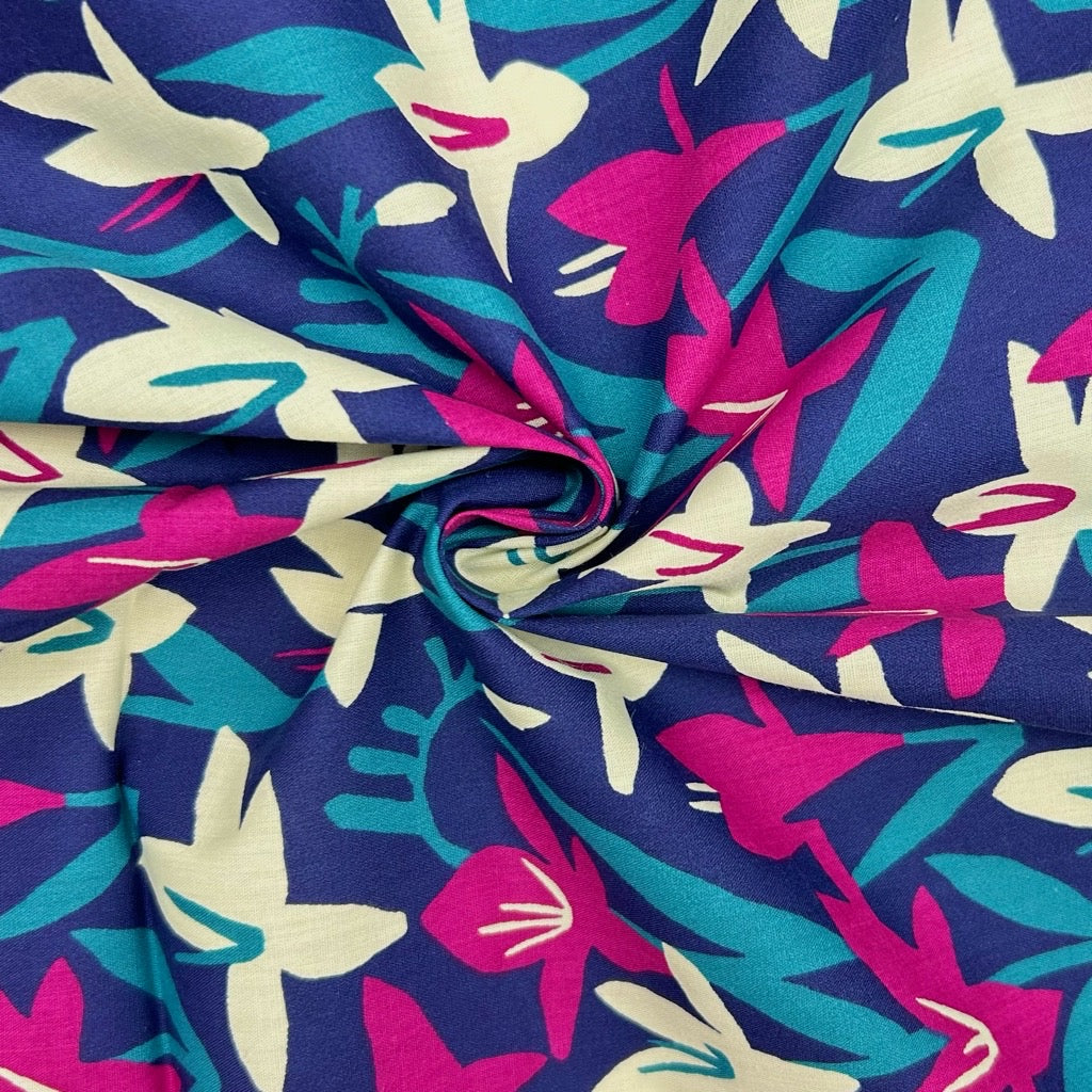 Joyful Bloom Polycotton Fabric - 3m Pre-cut