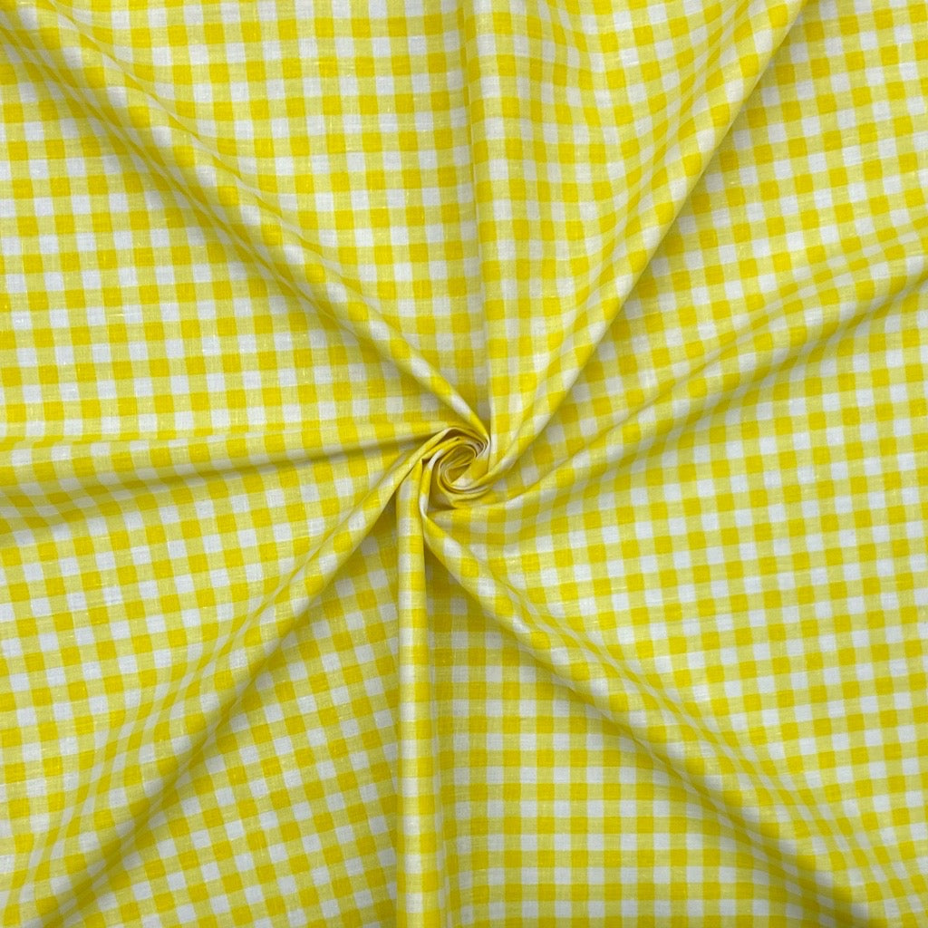 Gingham Print Polycotton Fabric