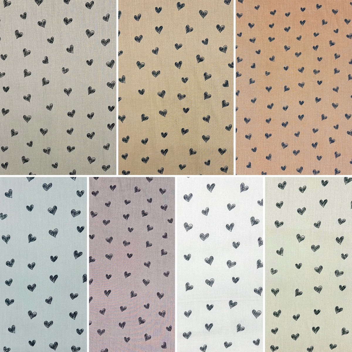 Little Hearts Cotton Poplin Fabric