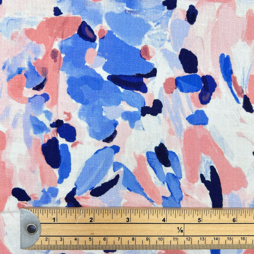 Petal Drift Stretch Linen Mix Fabric