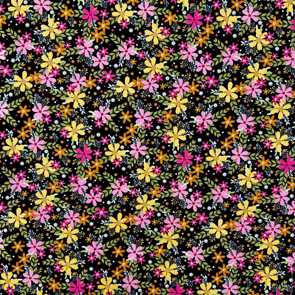 Bloom Scatter Rose & Hubble Cotton Poplin Fabric
