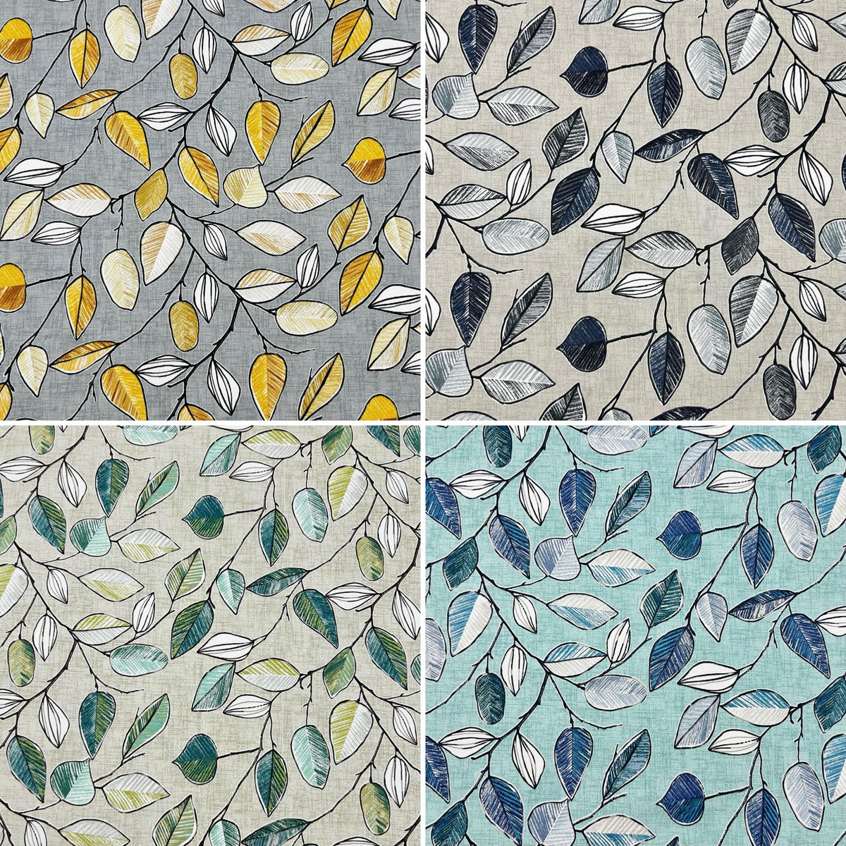 Leaf Cascade Water Resistant Canvas Fabric