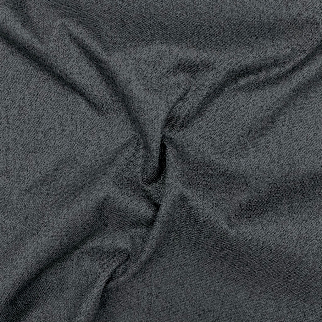 Plain Dark Grey Faux Wool Furnishing Fabric