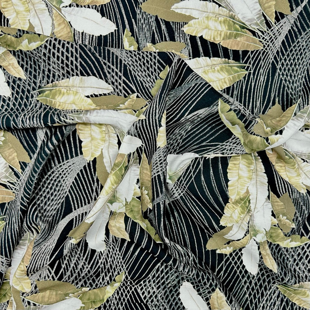 Palm Weave Viscose Challis Fabric