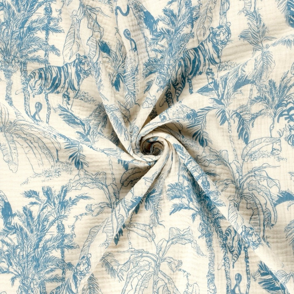 Palm Paradise Double Gauze Fabric