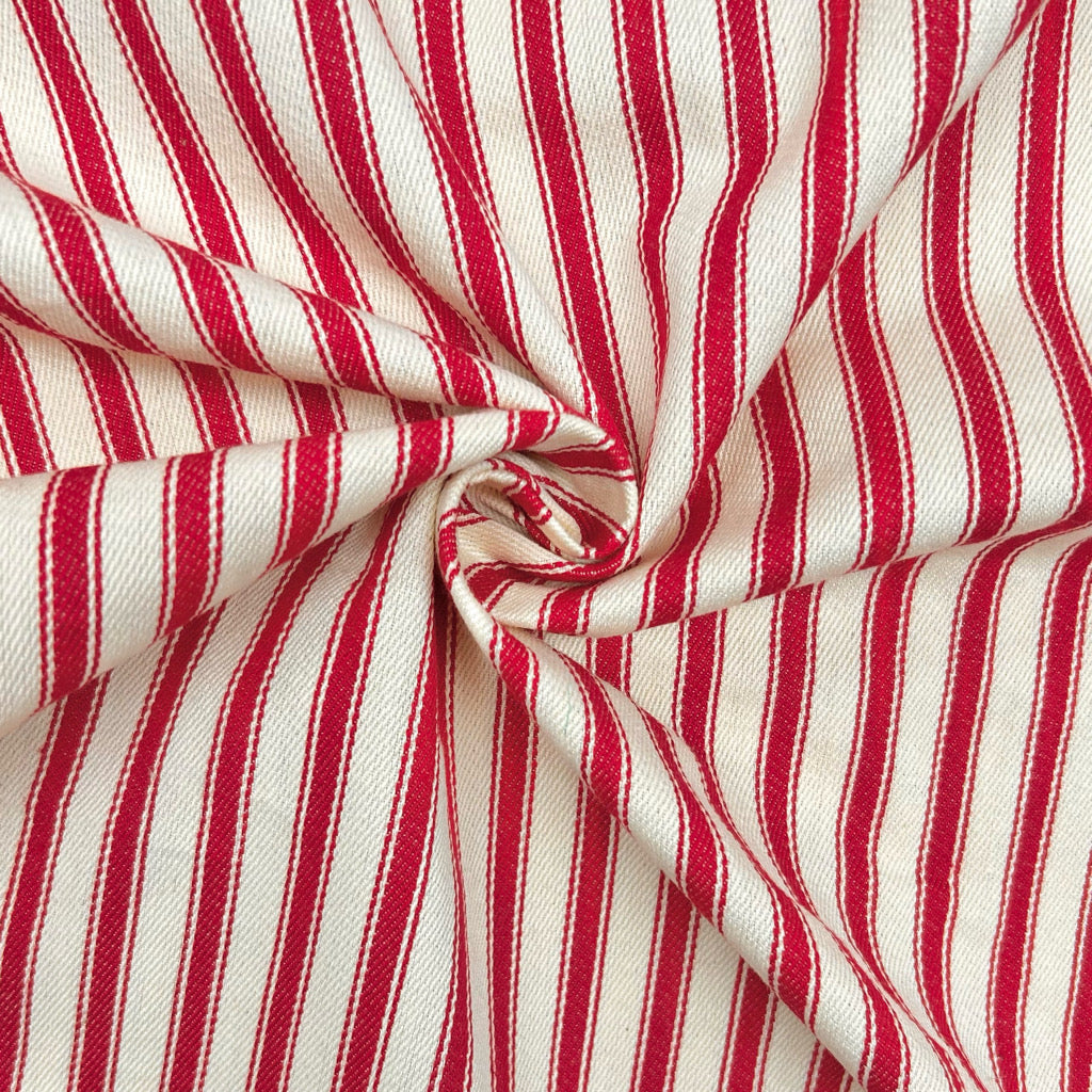 Ticking Stripes Cotton Canvas Fabric