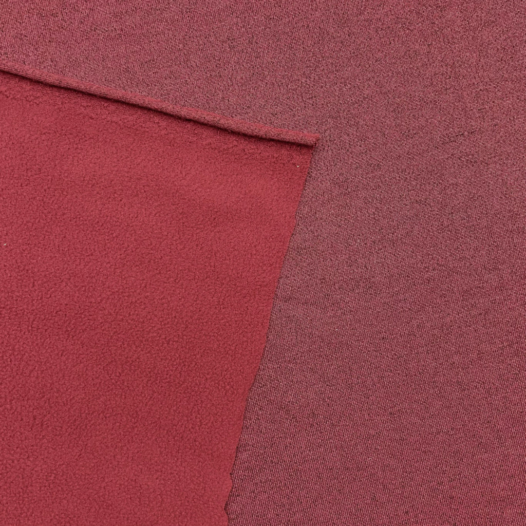 Wine Melange Sweatshirt Fabric
