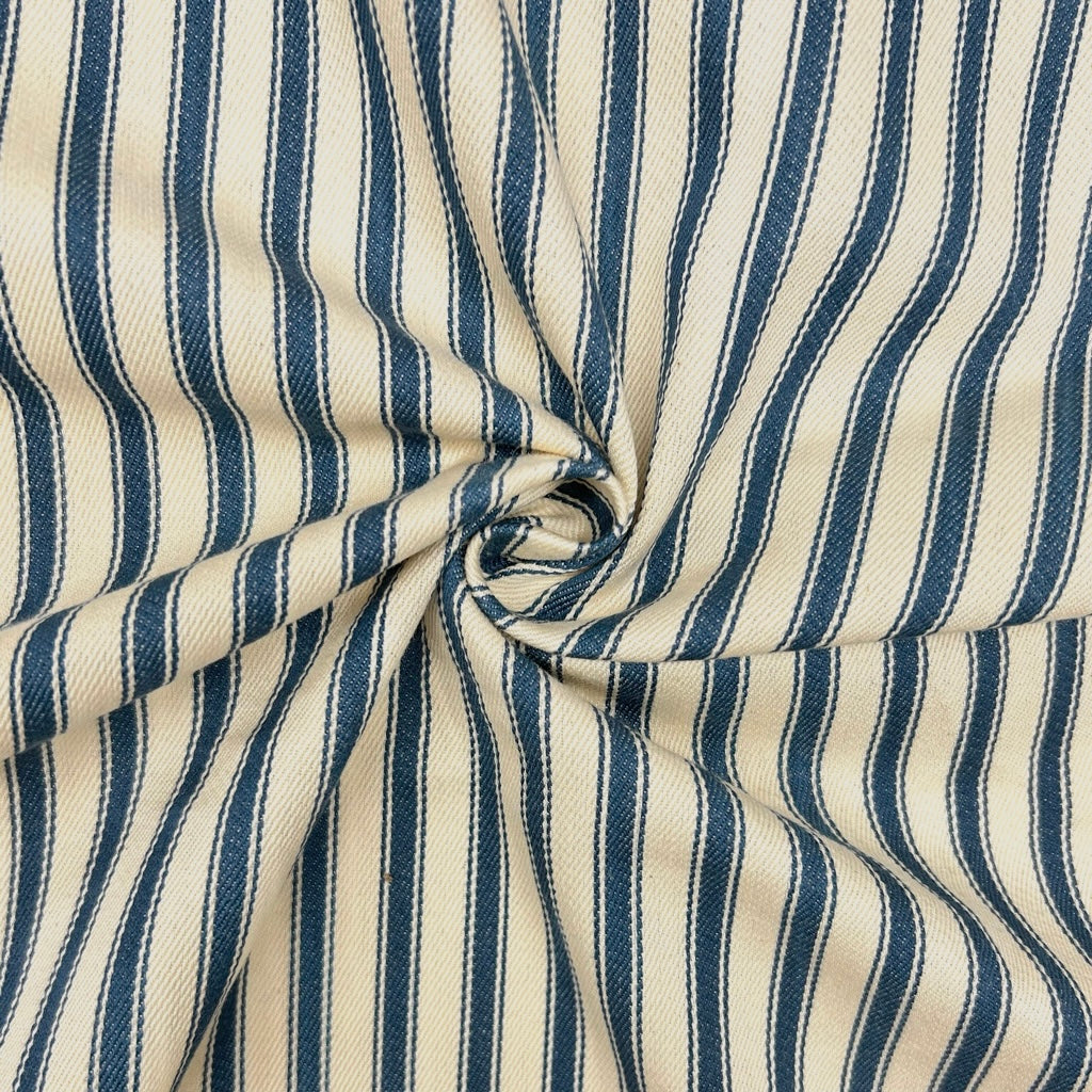 Ticking Stripes Cotton Canvas Fabric