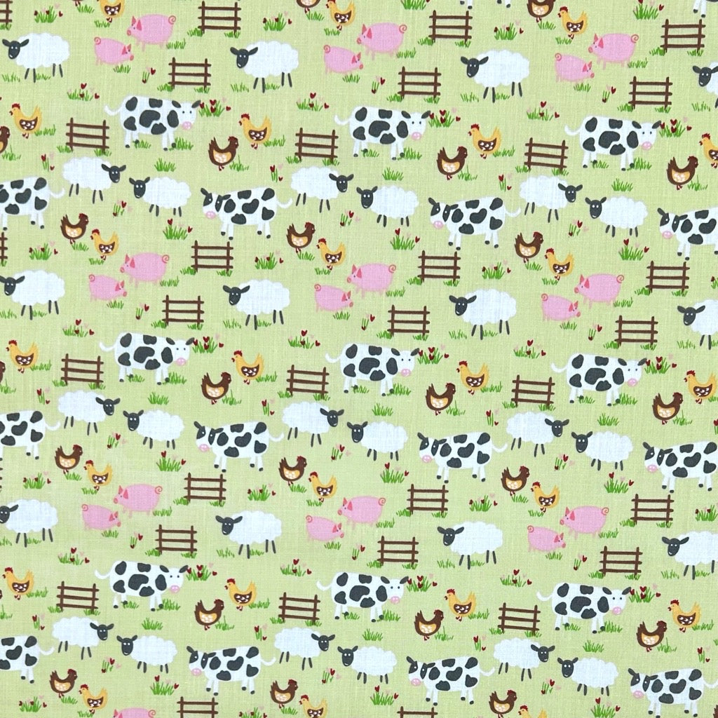 Farm Animals Polycotton Fabric - Pound Fabrics