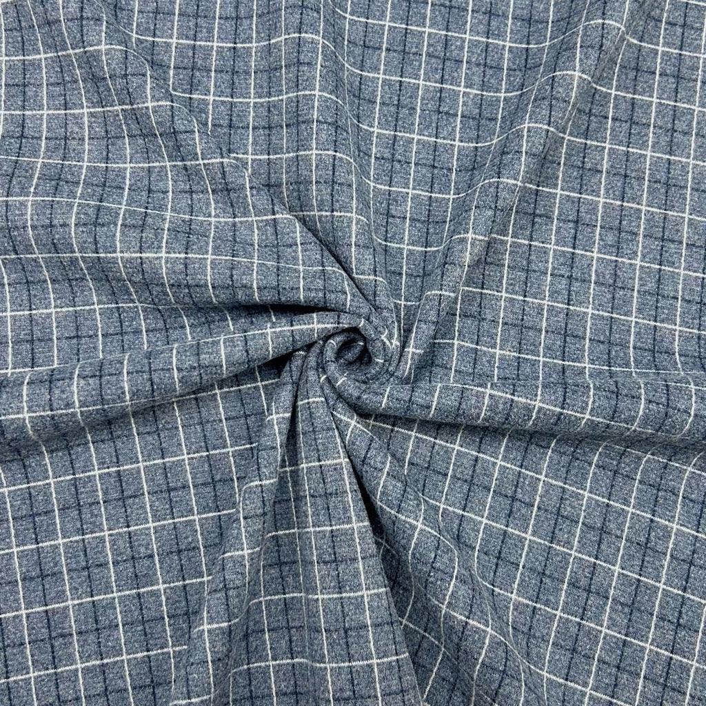 Checkered Soft Wool Touch Fabric - Pound Fabrics