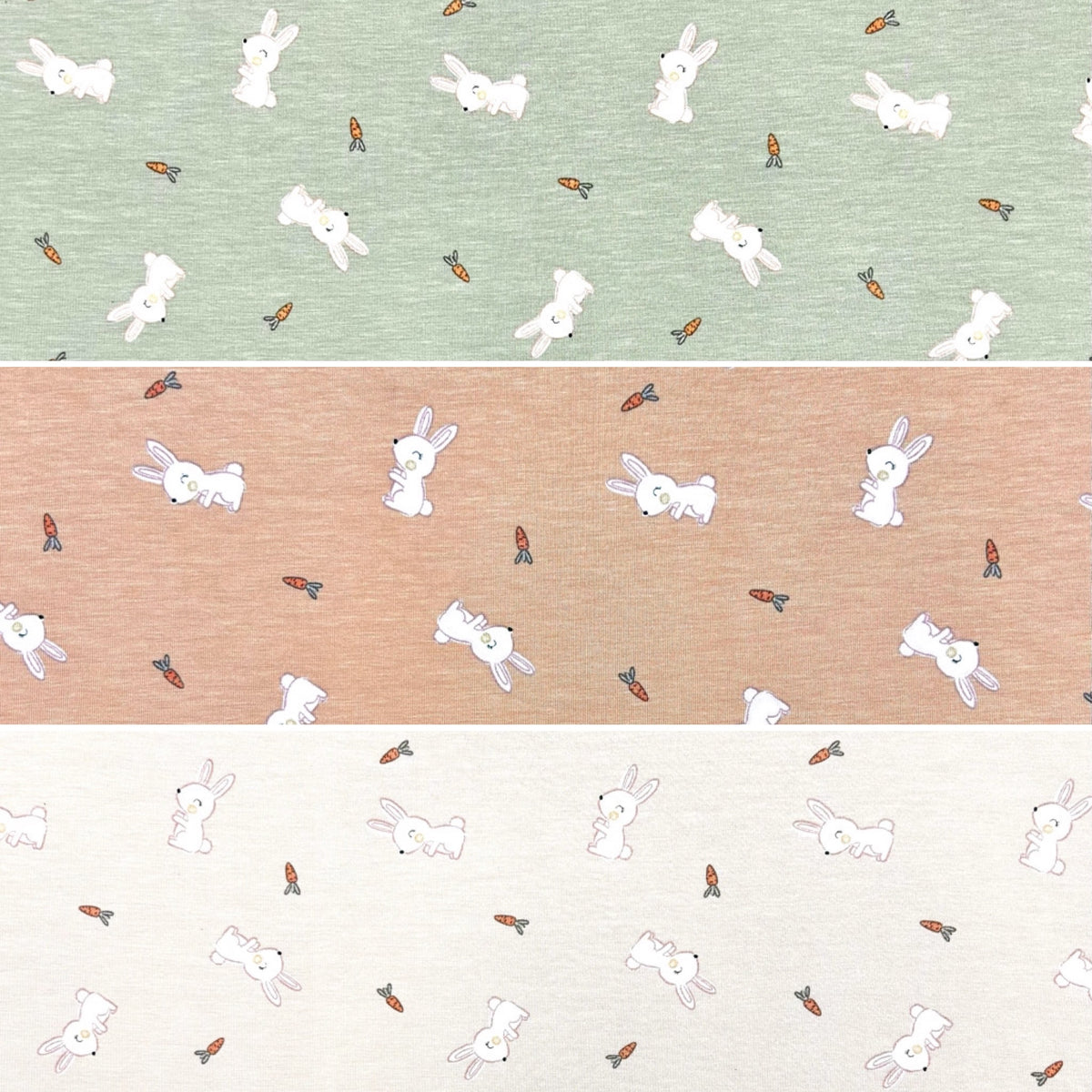 Bouncing Bunnies Bamboo Cotton Jersey Fabric