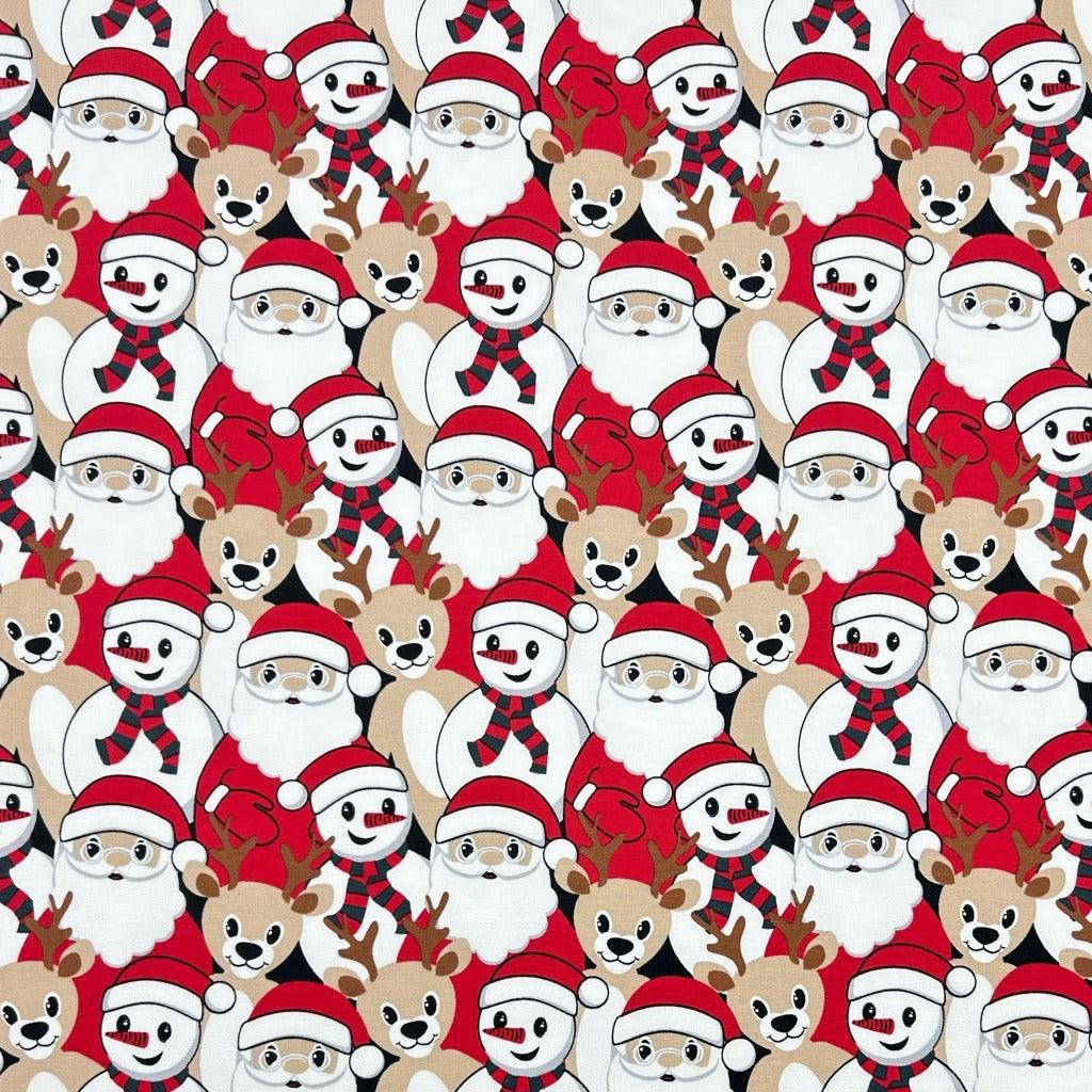 Christmas Characters Brushed French Terry Fabric - Pound Fabrics