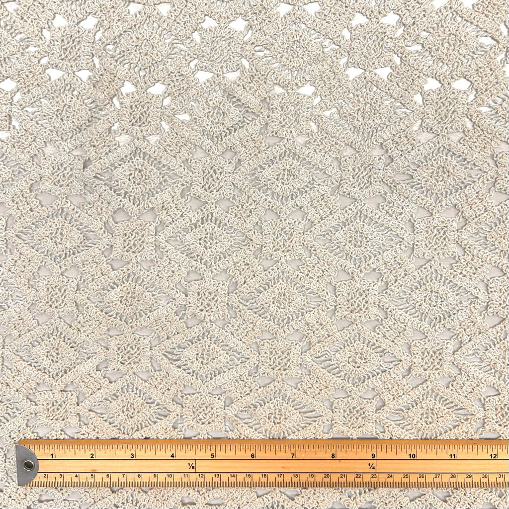 Natural Weave Crochet Lace Fabric