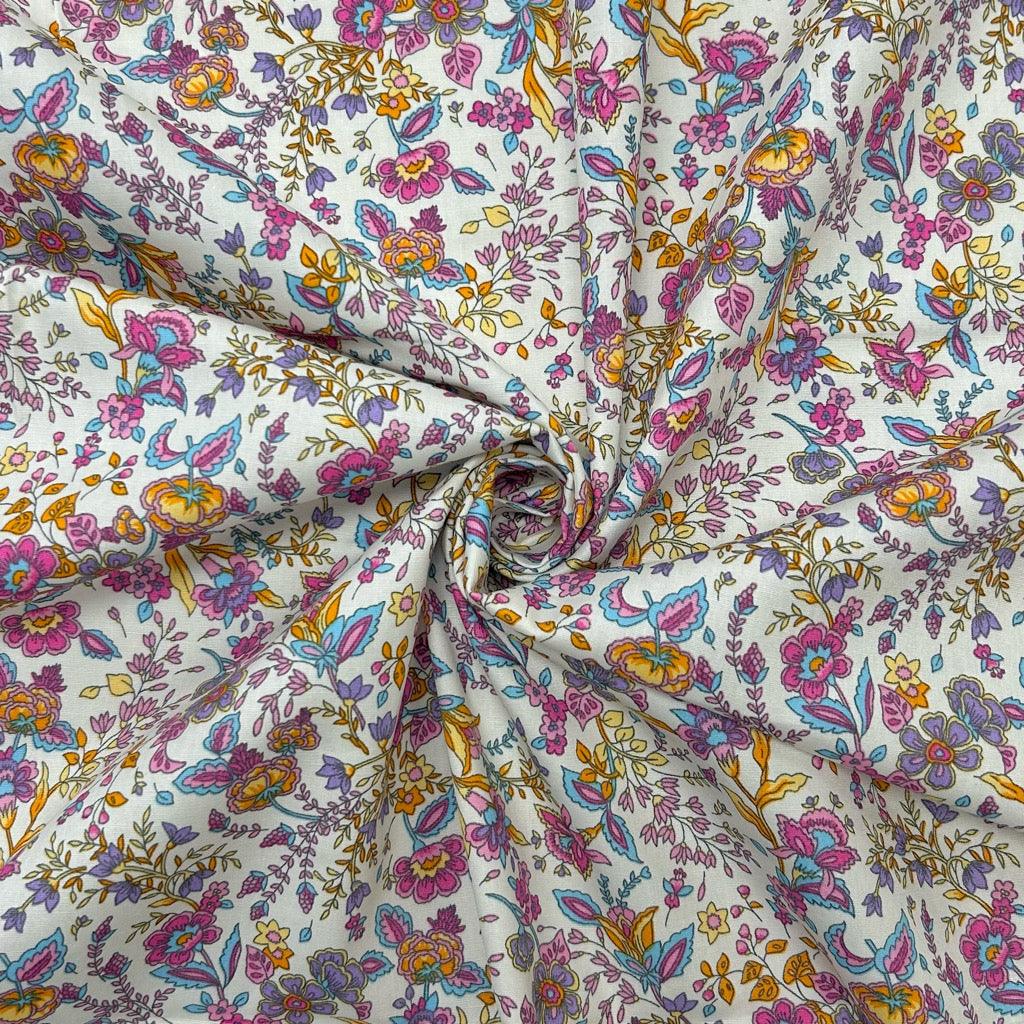 Abstract Gardens Rose &amp; Hubble Cotton Poplin Fabric