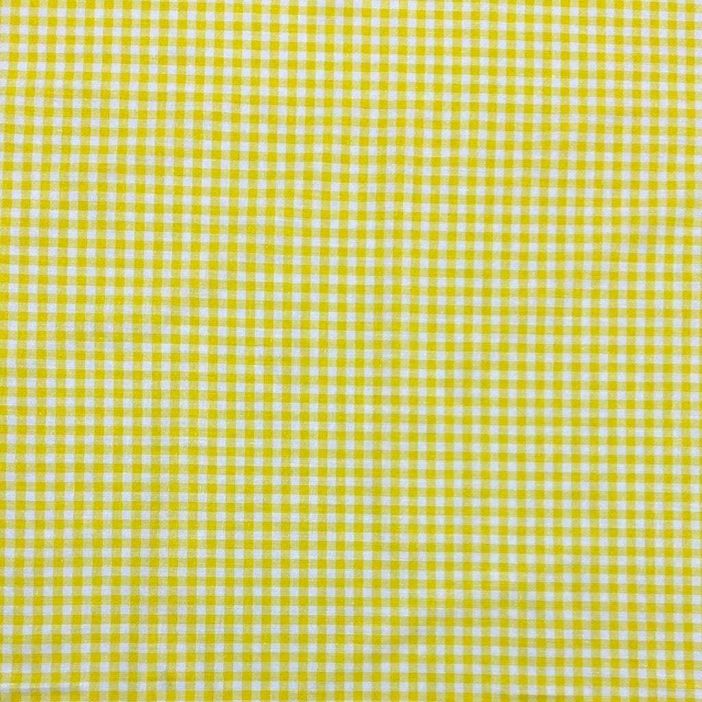 Gingham Print Polycotton Fabric
