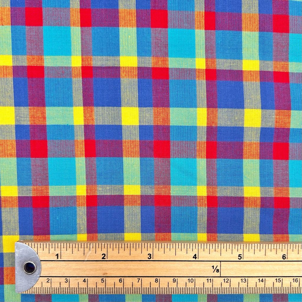 Sunset Madras Check Cotton Fabric