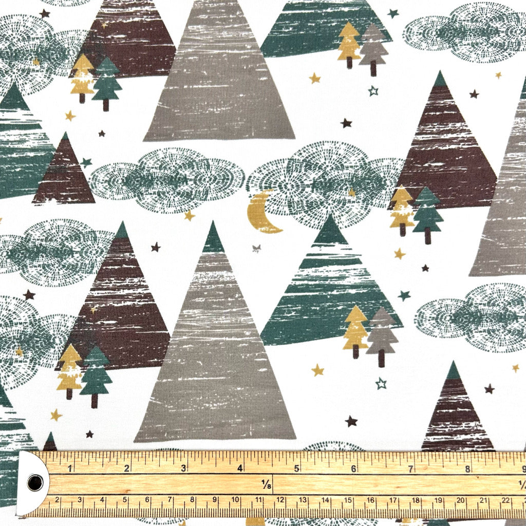 Night Forest Cotton Jersey Fabric