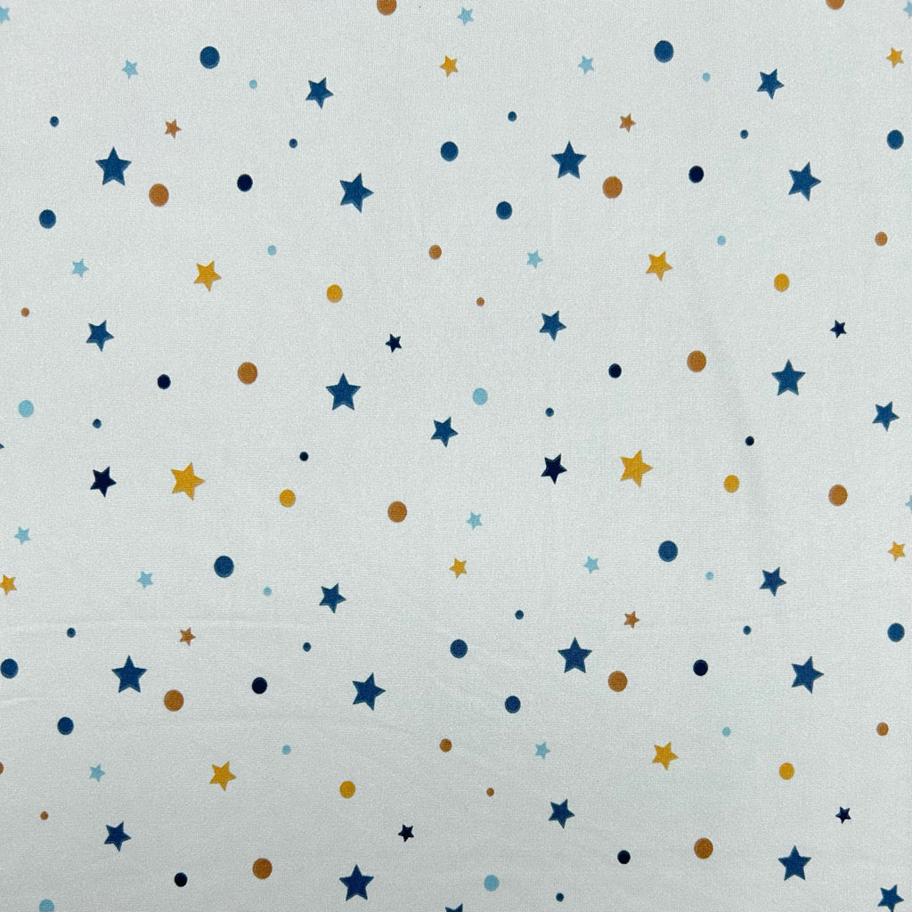 Stars and Dots Flannel Jersey Fabric