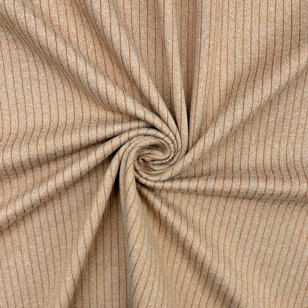 Narrow Stripes Brushed Soft Knit Fabric