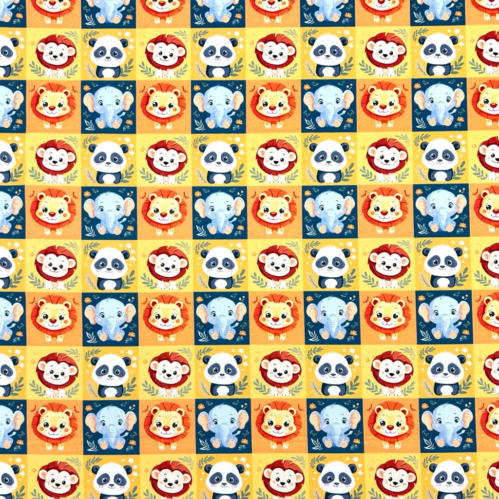 Animal Kingdom Cotton Poplin Fabric