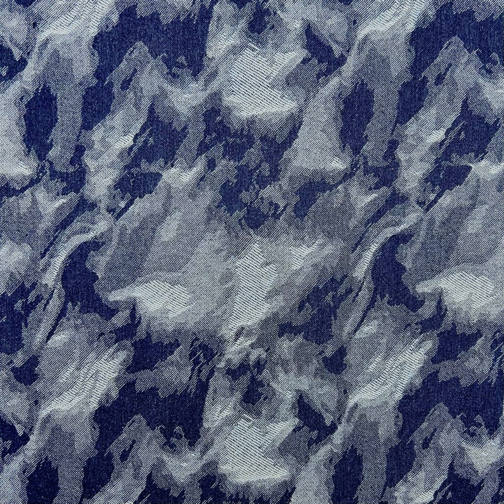 Smokey Texture Jacquard Denim Fabric