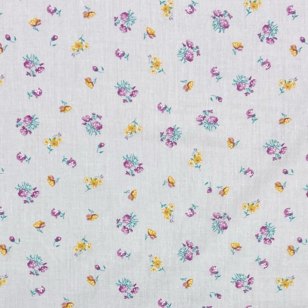 Rose Bouquets Polycotton Fabric - Pound Fabrics