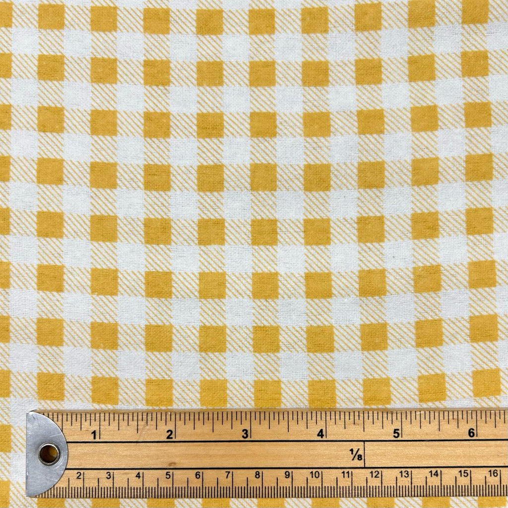 Double Check Brushed Cotton Blend Fabric