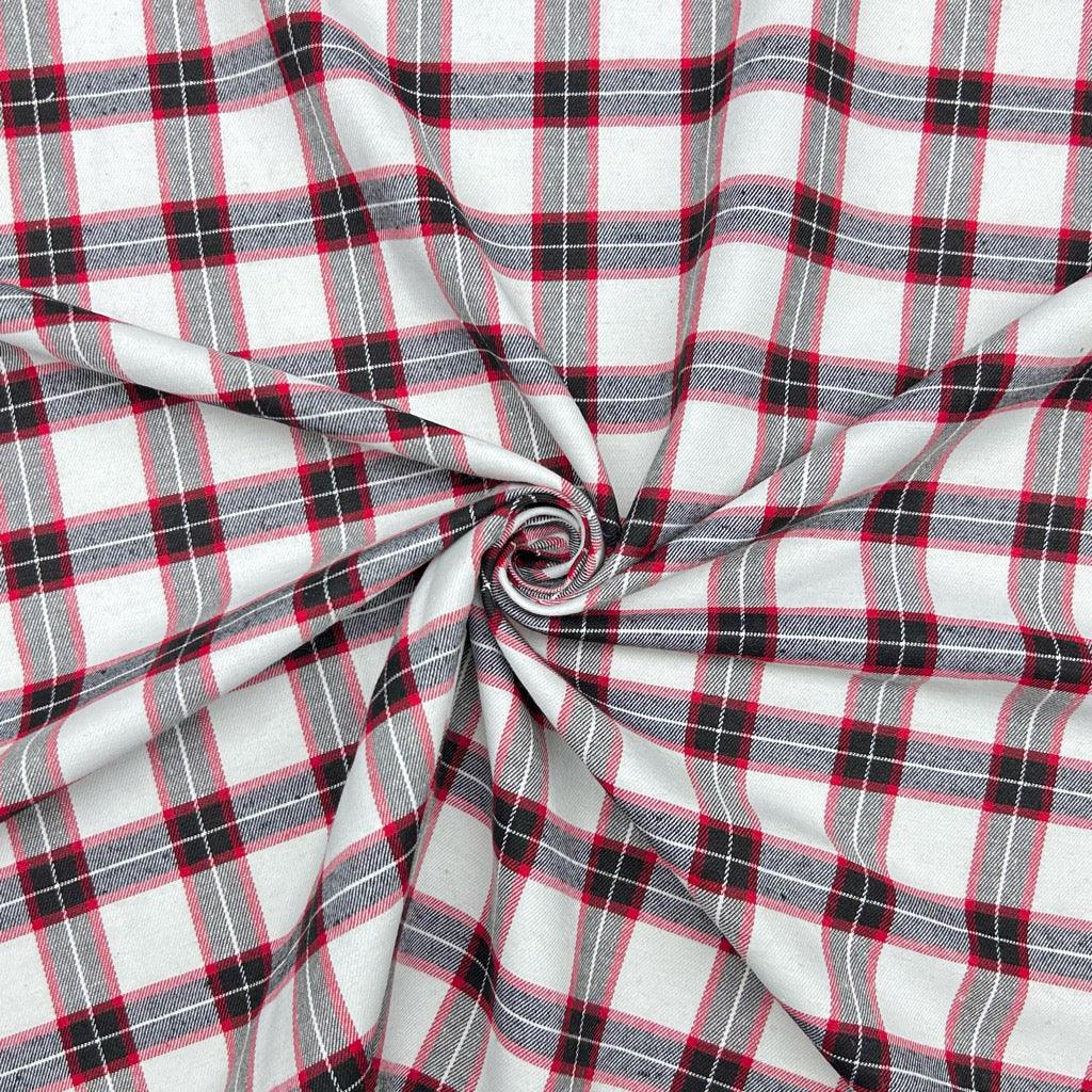 Tartan Brushed Polycotton Fabric - Pound Fabrics