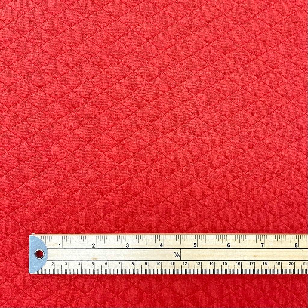Pale Red Quilted Jersey Fabric- Seconds - Pound Fabrics
