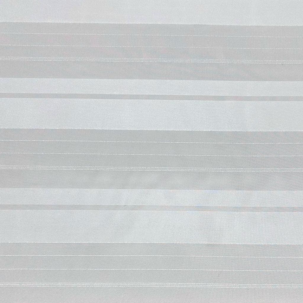 Lurex Striped Ivory Polyester Fabric - 3m Pre-cut for 3p! - Pound Fabrics