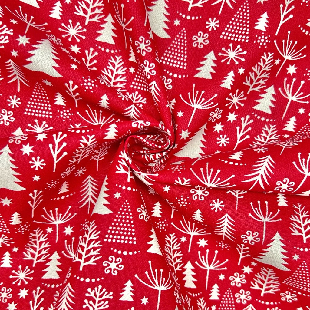 Winter Woodland Christmas Cotton Fabric