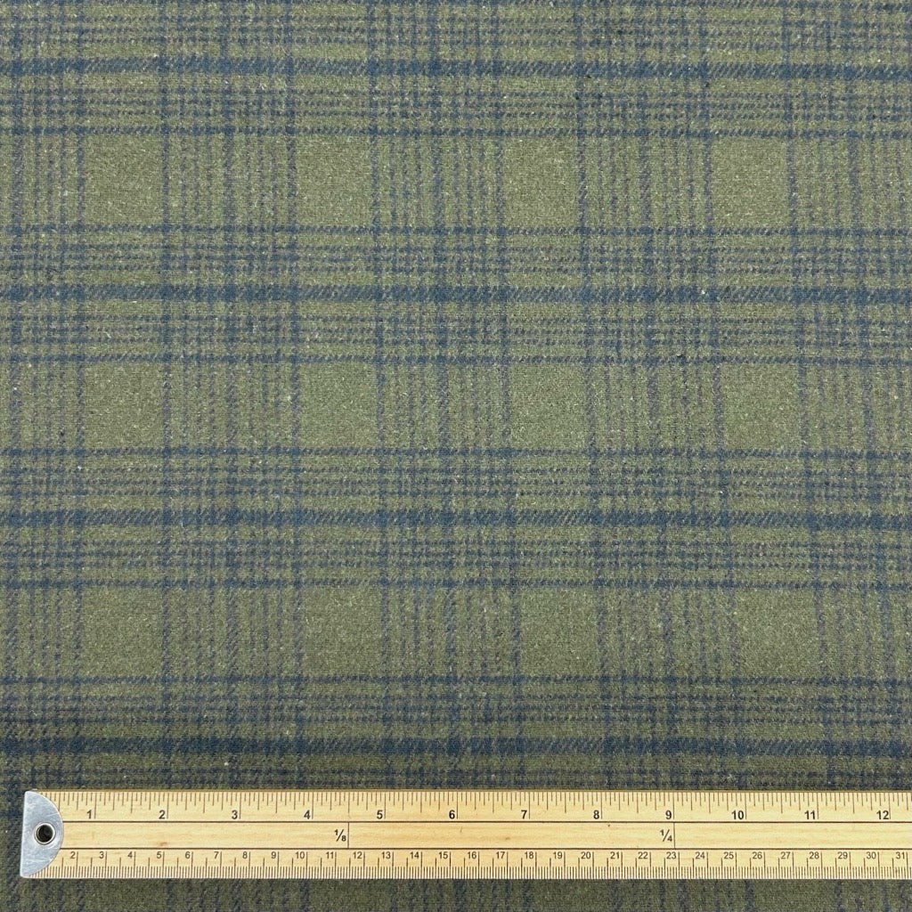 Busy Tartan Wool Blend Fabric - Pound Fabrics