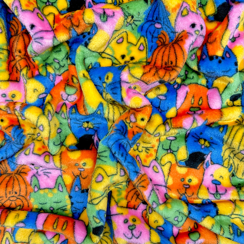 Cats and Dogs Cuddle Fleece Fabric