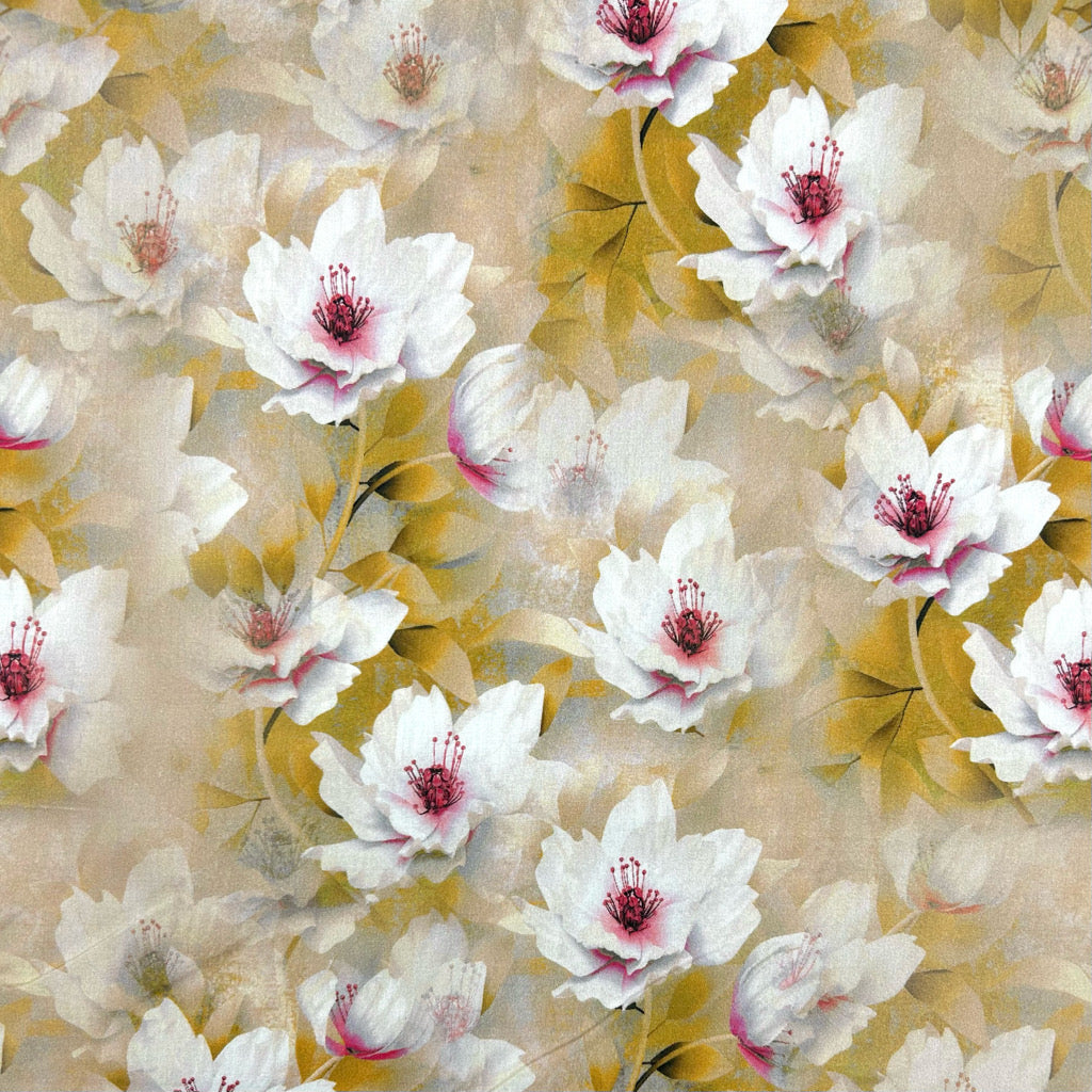 Floral Cloudscape Cotton Lawn Fabric