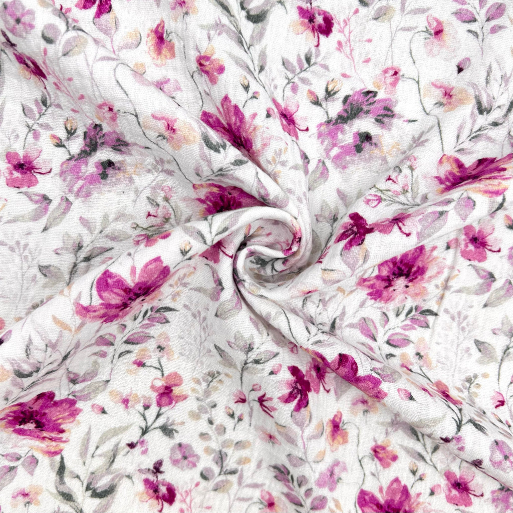 Floral Cloud Double Gauze Fabric
