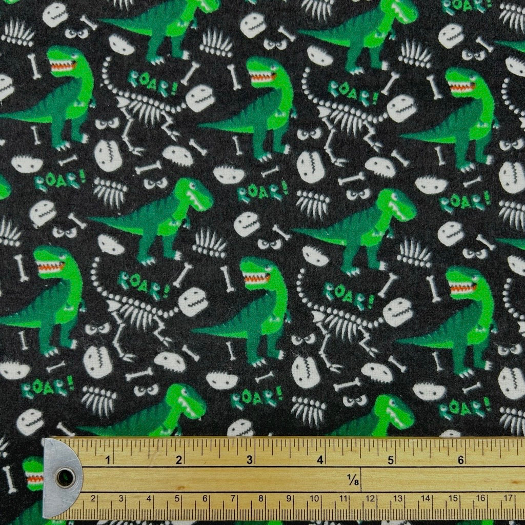 Little Roars Brushed Cotton Blend Fabric