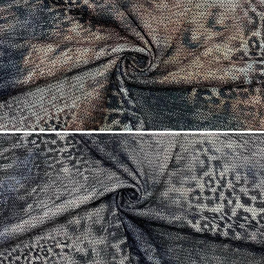 Leopard Print Lurex Jersey Fabric - Pound Fabrics
