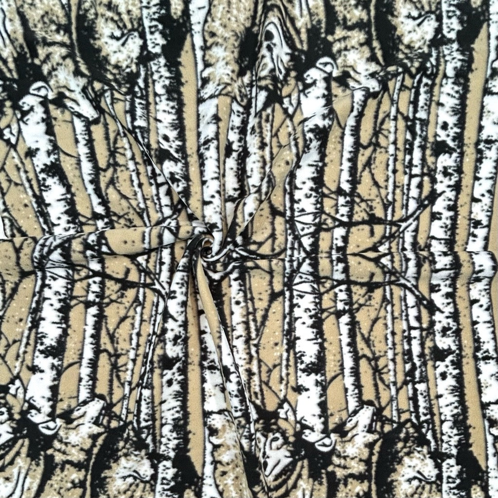 Forest Wolves Anti Pill Polar Fleece Fabric