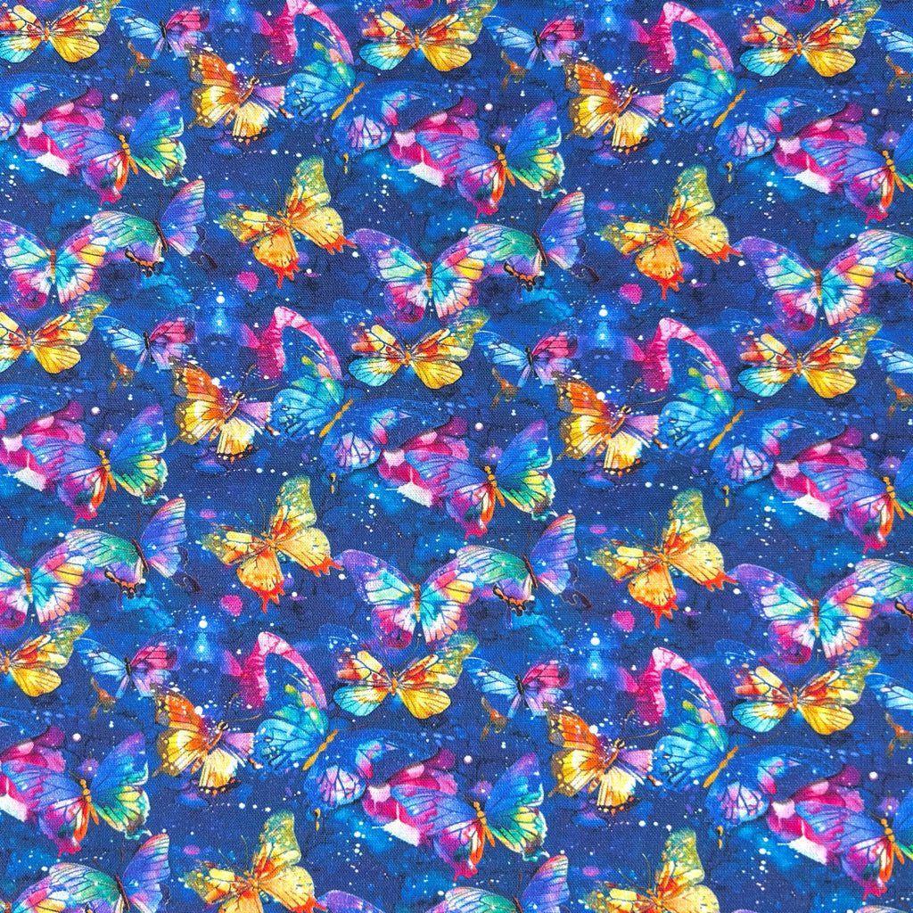Starlight Butterfly Cotton Fabric