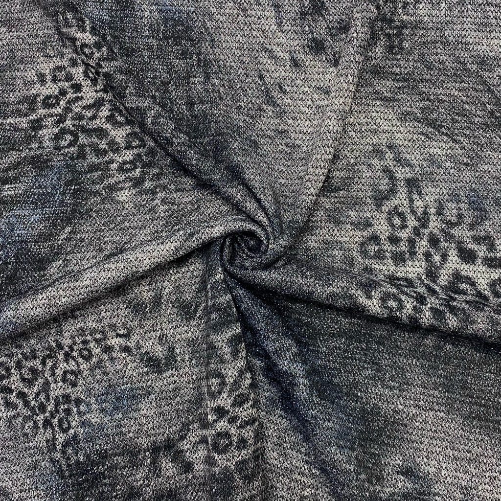 Leopard Print Lurex Jersey Fabric