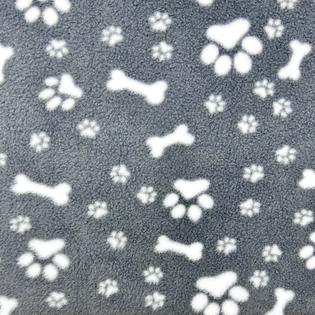 Paw Print &amp; Bones Anti Pill Polar Fleece Fabric