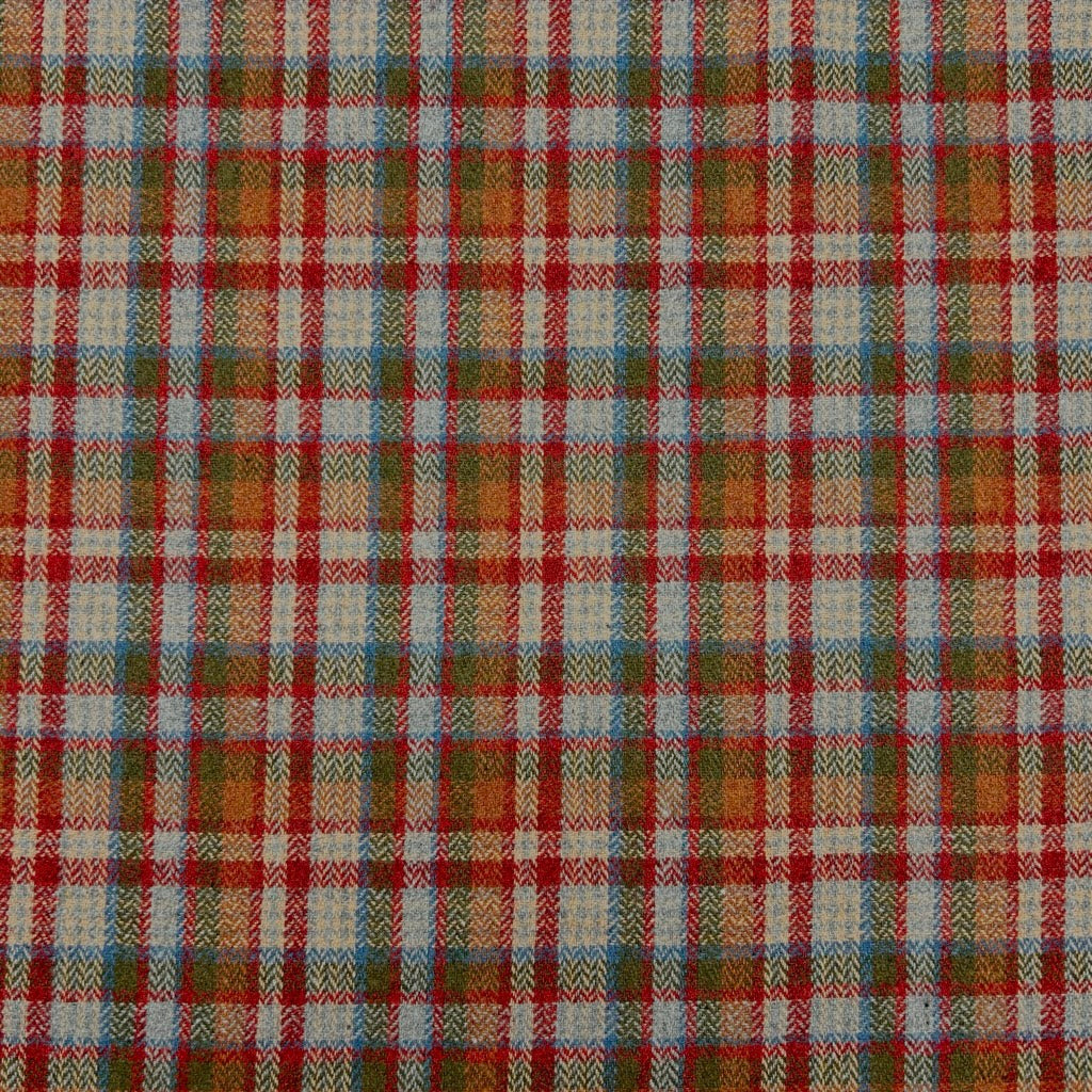 Patchwork Check Wool Blend Fabric