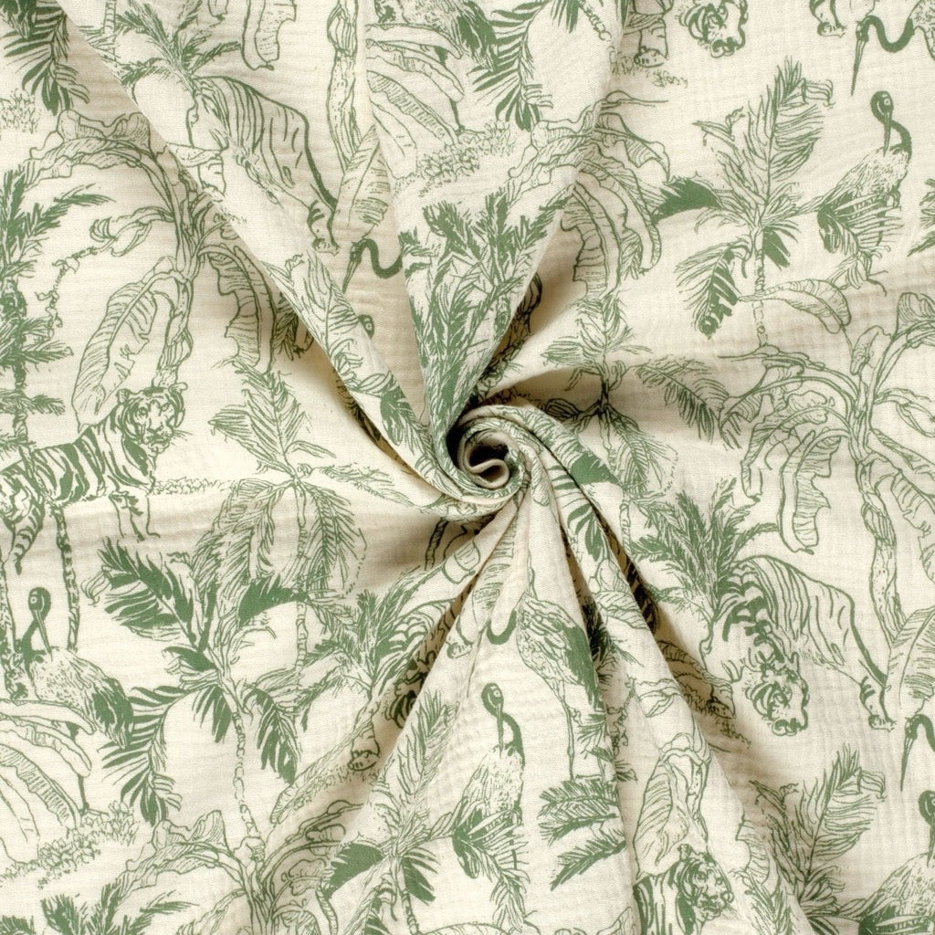 Palm Paradise Double Gauze Fabric
