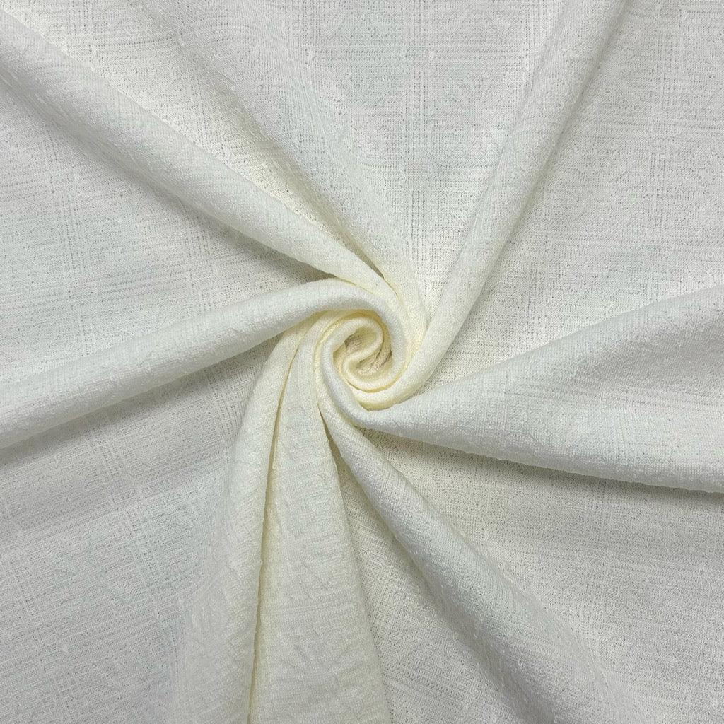 Ivory Jacquard Knit Fabric - Pound Fabrics