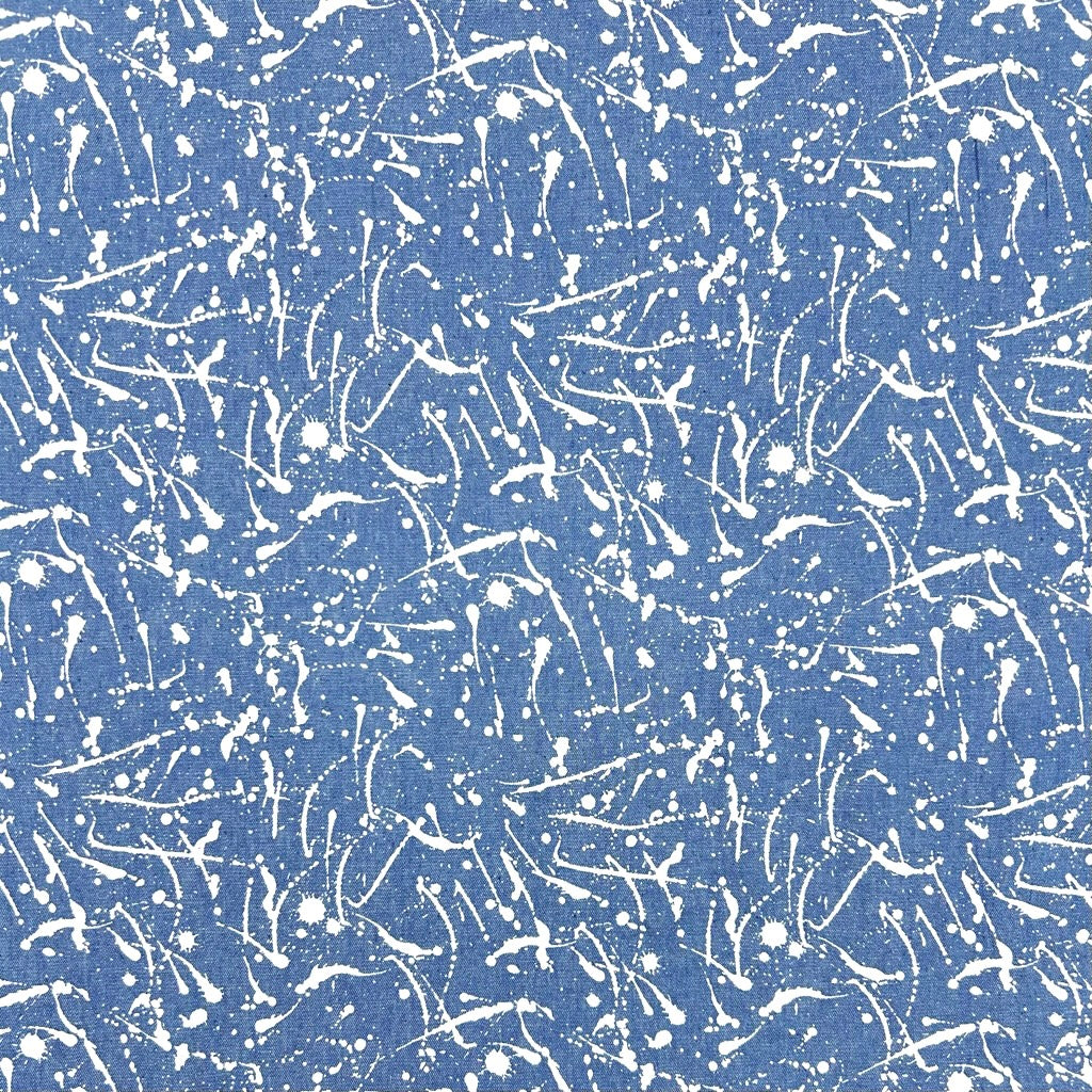 Ink Burst Chambray Denim Fabric