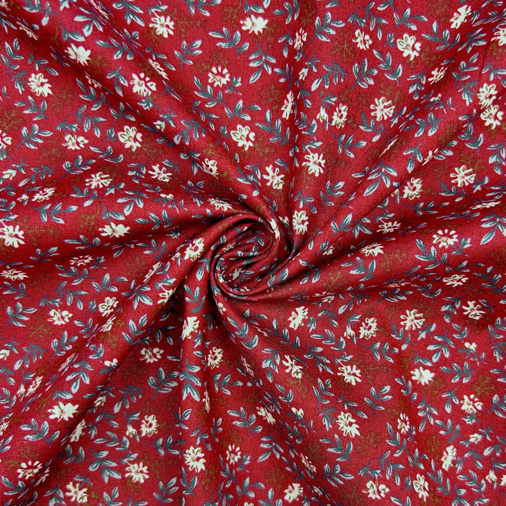 Cottage Garden Charm Cotton Poplin Fabric