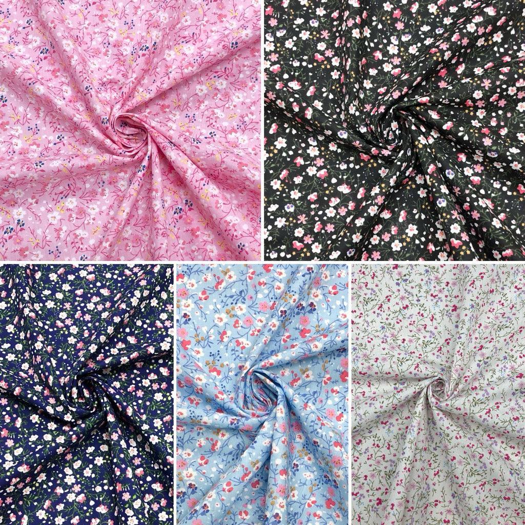 Floral Field Polycotton Fabric - Pound Fabrics