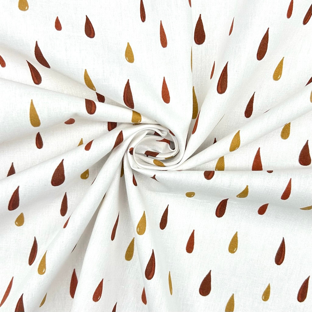 Raindrops Cotton Poplin Fabric