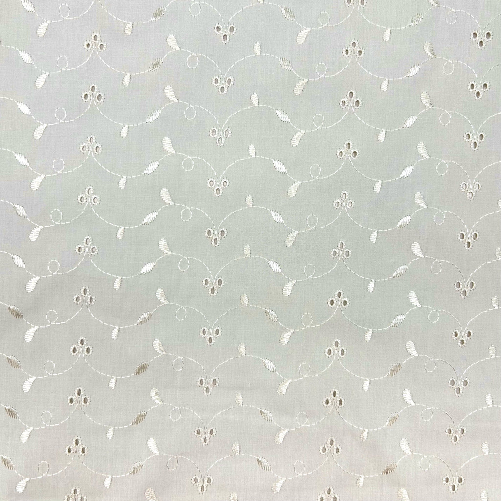 Broderie Anglaise Cotton Blend Fabric