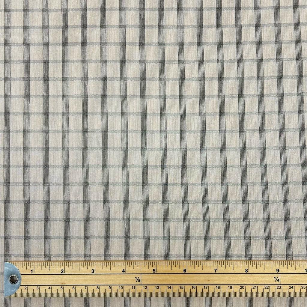 Checkered Crinkle Chiffon Fabric - Pound Fabrics